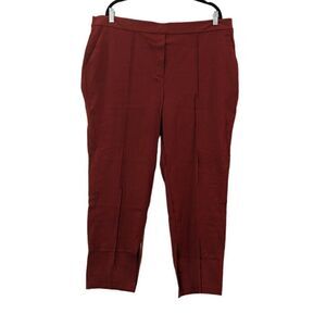 Worthington Womens PXXL Burgundy Red Pants Ultra Stretch Ponte High Rise
